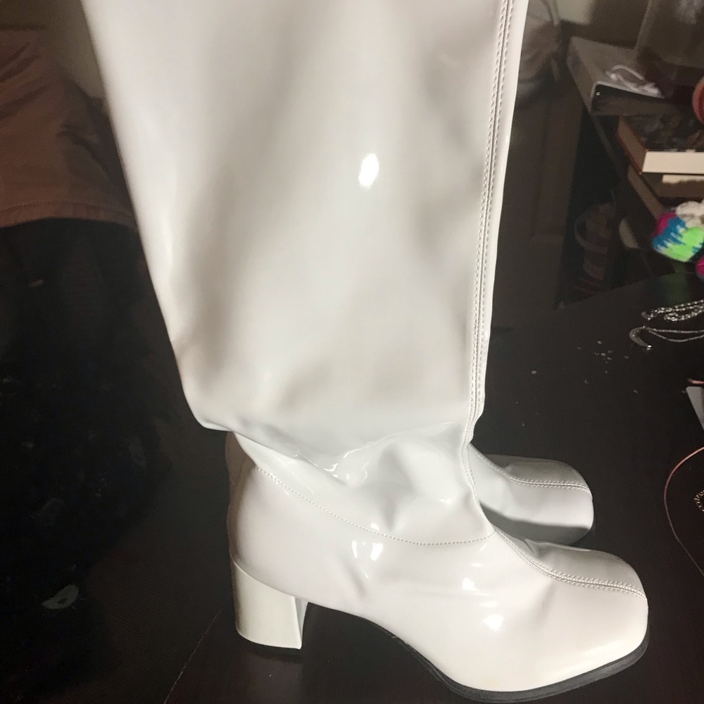 White GoGo Boots
